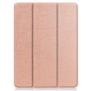 Horizontal Flip Honeycomb TPU + PU Leather Tablet Case with Three-folding Holder & Sleep / Wake-up Function & Pen Slot For iPad Pro 12.9 (2021)(Rose Gold)
