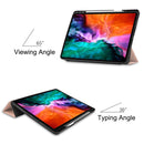 Horizontal Flip Honeycomb TPU + PU Leather Tablet Case with Three-folding Holder & Sleep / Wake-up Function & Pen Slot For iPad Pro 12.9 (2021)(Rose Gold)