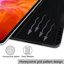 Horizontal Flip Honeycomb TPU + PU Leather Tablet Case with Three-folding Holder & Sleep / Wake-up Function & Pen Slot For iPad Pro 12.9 (2021)(Rose Gold)