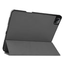 Horizontal Flip Honeycomb TPU + PU Leather Tablet Case with Three-folding Holder & Sleep / Wake-up Function & Pen Slot For iPad Pro 12.9 (2021)(Grey)