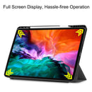 Horizontal Flip Honeycomb TPU + PU Leather Tablet Case with Three-folding Holder & Sleep / Wake-up Function & Pen Slot For iPad Pro 12.9 (2021)(Grey)