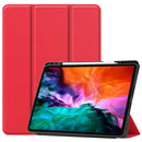 Horizontal Flip Honeycomb TPU + PU Leather Tablet Case with Three-folding Holder & Sleep / Wake-up Function & Pen Slot For iPad Pro 12.9 (2021)(Red)