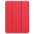 Horizontal Flip Honeycomb TPU + PU Leather Tablet Case with Three-folding Holder & Sleep / Wake-up Function & Pen Slot For iPad Pro 12.9 (2021)(Red)