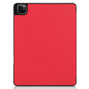 Horizontal Flip Honeycomb TPU + PU Leather Tablet Case with Three-folding Holder & Sleep / Wake-up Function & Pen Slot For iPad Pro 12.9 (2021)(Red)
