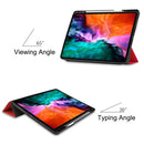 Horizontal Flip Honeycomb TPU + PU Leather Tablet Case with Three-folding Holder & Sleep / Wake-up Function & Pen Slot For iPad Pro 12.9 (2021)(Red)