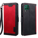 For Samsung Galaxy A12 5G Retro Splicing Horizontal Flip Leather Case with Card Slots & Holder & Wallet(Red)