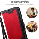 For Samsung Galaxy A12 5G Retro Splicing Horizontal Flip Leather Case with Card Slots & Holder & Wallet(Red)