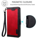 For Samsung Galaxy A12 5G Retro Splicing Horizontal Flip Leather Case with Card Slots & Holder & Wallet(Red)