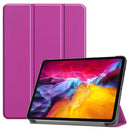 Custer Texture Leather Smart Tablet Case For iPad Pro 11 2018 / 2021(Purple)