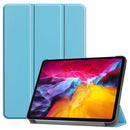 Custer Texture Leather Smart Tablet Case For iPad Pro 11 2018 / 2021(Sky Blue)
