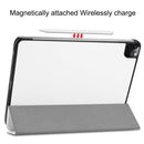 Custer Texture Leather Smart Tablet Case For iPad Pro 11 2018 / 2021(White)