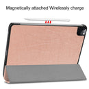 Custer Texture Leather Smart Tablet Case For iPad Pro 11 2018 / 2021(Rose Gold)