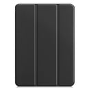 Custer Texture Horizontal Flip PU Leather Tablet Case with Three-folding Holder & Sleep / Wake-up Function For iPad Pro 12.9 (2021)(Black)