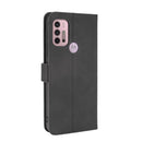 For Motorola Moto G30 / G10 Solid Color Skin Feel Magnetic Buckle Horizontal Flip Calf Texture PU Leather Case with Holder & Card Slots & Wallet(Black)