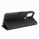 For Motorola Moto G30 / G10 Solid Color Skin Feel Magnetic Buckle Horizontal Flip Calf Texture PU Leather Case with Holder & Card Slots & Wallet(Black)