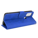 For Motorola Moto G30 / G10 Solid Color Skin Feel Magnetic Buckle Horizontal Flip Calf Texture PU Leather Case with Holder & Card Slots & Wallet(Blue)