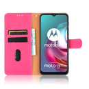For Motorola Moto G30 / G10 Solid Color Skin Feel Magnetic Buckle Horizontal Flip Calf Texture PU Leather Case with Holder & Card Slots & Wallet(Rose Red)
