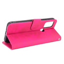 For Motorola Moto G30 / G10 Solid Color Skin Feel Magnetic Buckle Horizontal Flip Calf Texture PU Leather Case with Holder & Card Slots & Wallet(Rose Red)
