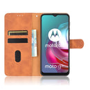 For Motorola Moto G30 / G10 Solid Color Skin Feel Magnetic Buckle Horizontal Flip Calf Texture PU Leather Case with Holder & Card Slots & Wallet(Brown)