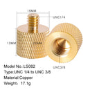BEXIN LS082 2 PCS 3/8 inch Female Thread to 1/4 inch Male Conversion Screws