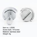 BEXIN LS095 2 PCS D Ring Screws Camera Plate Mount 1/4 inch Quick Release Screws