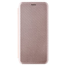 For Motorola Moto E7 Power Carbon Fiber Texture Horizontal Flip TPU + PC + PU Leather Case with Card Slot(Pink)