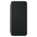 For Motorola Moto E7 Power Carbon Fiber Texture Horizontal Flip TPU + PC + PU Leather Case with Card Slot(Black)