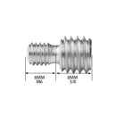BEXIN LS037 2 PCS M6 to 3/8 inch Conversion Screws Adapter Camera Screws