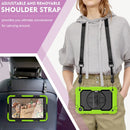 For Huawei MatePad T8 Shockproof Colorful Silicone + PC Protective Case with Holder & Shoulder Strap & Hand Strap(Yellow Green)