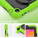 For Huawei MatePad T8 Shockproof Colorful Silicone + PC Protective Case with Holder & Shoulder Strap & Hand Strap(Yellow Green)