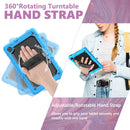 For Lenovo Tab M10 FHD Plus Shockproof Colorful Silicone + PC Protective Case with Holder & Shoulder Strap & Hand Strap(Light Blue)