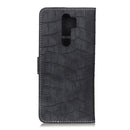 For OPPO A9 (2020) Crocodile Texture Horizontal Flip Leather Case with Holder & Wallet & Card Slots & Photo Frame(Black)
