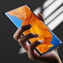 For Huawei Mate Xs Ultra Slim Double Sides Magnetic Adsorption Angular Frame Tempered Glass Magnet Flip Case(Gold)