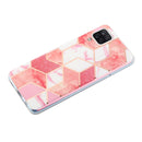 For Samsung Galaxy A12 Flat Plating Splicing Gilding Protective Case(Cherry Glitter Color Matching)