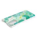 For Samsung Galaxy A32 5G Flat Plating Splicing Gilding Protective Case(Green Glitter Color Matching)