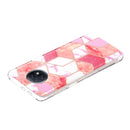 For Xiaomi Redmi Note 9T Flat Plating Splicing Gilding Protective Case(Cherry Glitter Color Matching)