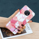 For Xiaomi Redmi Note 9T Flat Plating Splicing Gilding Protective Case(Cherry Glitter Color Matching)