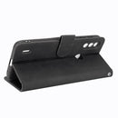 For Motorola Moto E7 Power Solid Color Skin Feel Magnetic Buckle Horizontal Flip Calf Texture PU Leather Case with Holder & Card Slots & Wallet(Black)