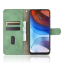 For Motorola Moto E7 Power Solid Color Skin Feel Magnetic Buckle Horizontal Flip Calf Texture PU Leather Case with Holder & Card Slots & Wallet(Green)