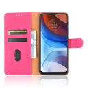 For Motorola Moto E7 Power Solid Color Skin Feel Magnetic Buckle Horizontal Flip Calf Texture PU Leather Case with Holder & Card Slots & Wallet(Rose Red)