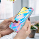 For iPhone 11 TPU + PC Shockproof Protective Case (Grey Green + Pink)