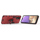 For Samsung Galaxy A32 4G PC + TPU Shockproof Protective Case with Magnetic Ring Holder(Red)