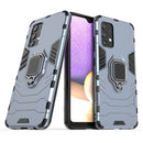 For Samsung Galaxy A32 4G PC + TPU Shockproof Protective Case with Magnetic Ring Holder(Navy Blue)