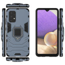 For Samsung Galaxy A32 4G PC + TPU Shockproof Protective Case with Magnetic Ring Holder(Navy Blue)