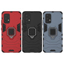 For Samsung Galaxy A32 4G PC + TPU Shockproof Protective Case with Magnetic Ring Holder(Navy Blue)