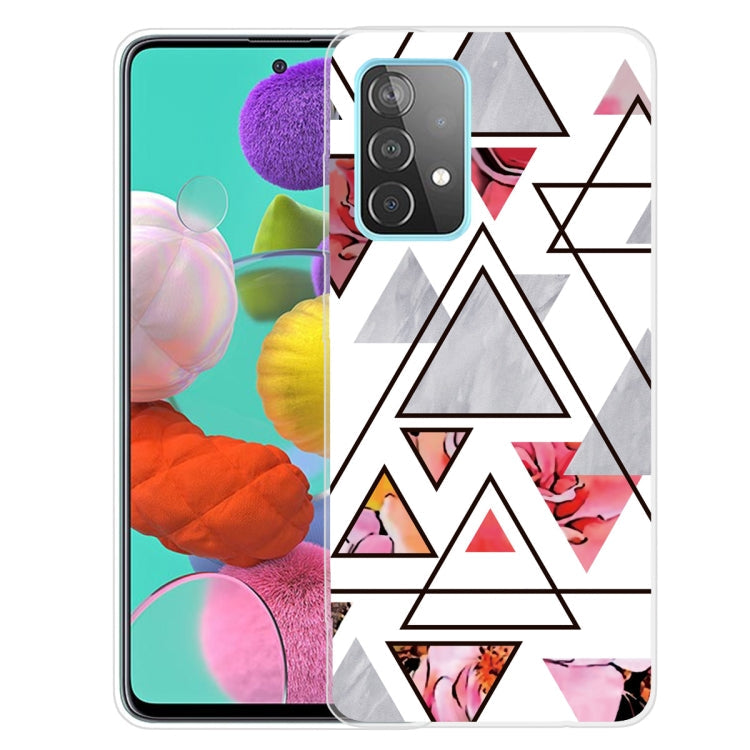 For Samsung Galaxy A32 4G Triangular Marble Pattern TPU Protective Case(SJ-2)