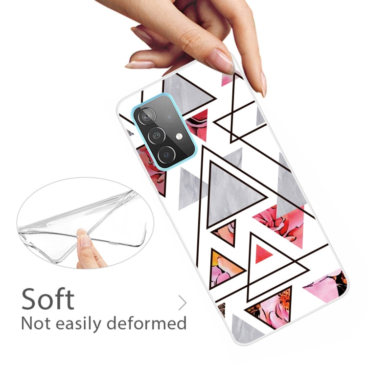 For Samsung Galaxy A32 4G Triangular Marble Pattern TPU Protective Case(SJ-2)