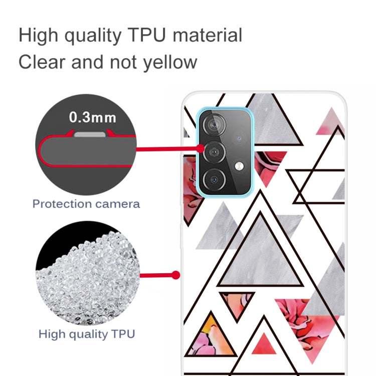 For Samsung Galaxy A32 4G Triangular Marble Pattern TPU Protective Case(SJ-2)