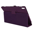 For Lenovo Tab 4 10 Plus (TB-X704) / Tab 4 10 (TB-X304) Litchi Texture Solid Color Horizontal Flip Leather Case with Holder & Pen Slot(Purple)