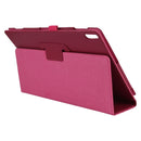 For Lenovo Tab 4 10 Plus (TB-X704) / Tab 4 10 (TB-X304) Litchi Texture Solid Color Horizontal Flip Leather Case with Holder & Pen Slot(Rose Red)